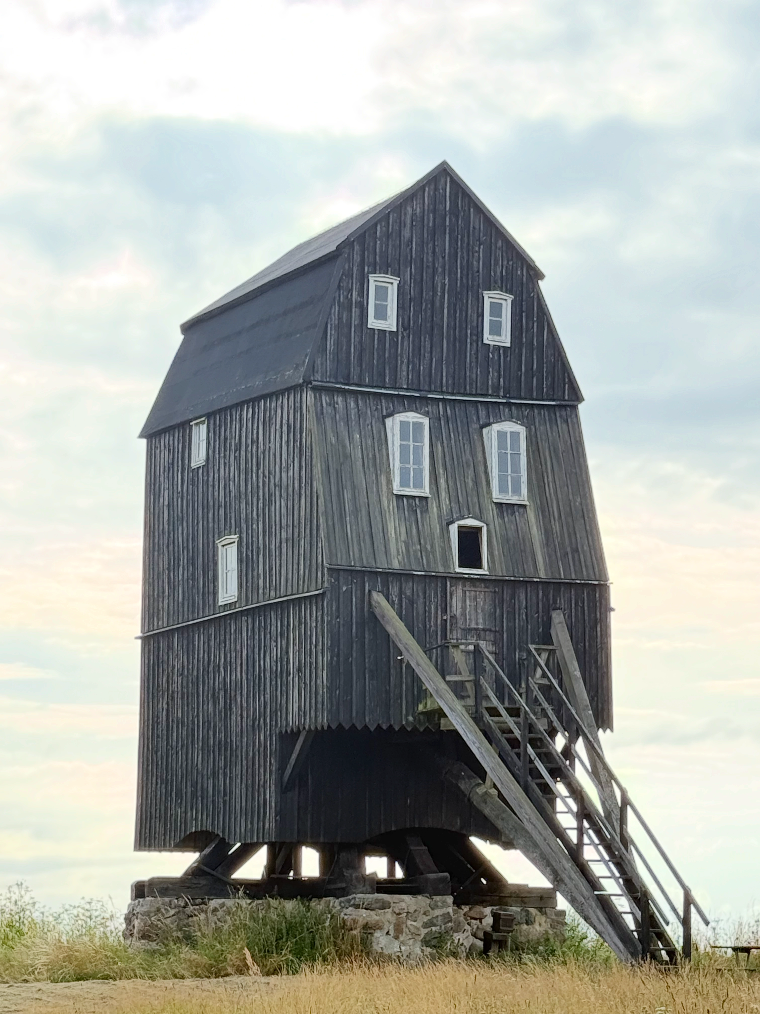 Found this creepy looking house, turned out it was just an old windmill